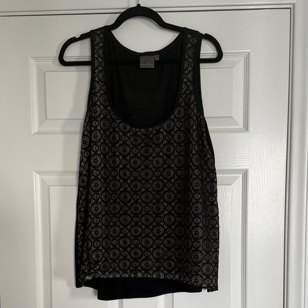 Chic Black Lace Tank Top